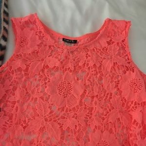 Coral lace top